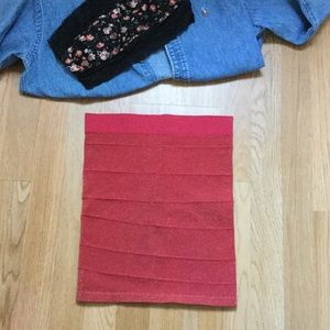 Flattering Glitter Ruby Red Mini Skirt❣️🐞